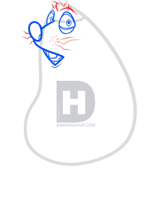 520x720 How To Draw Mole From The Nut Job, Step