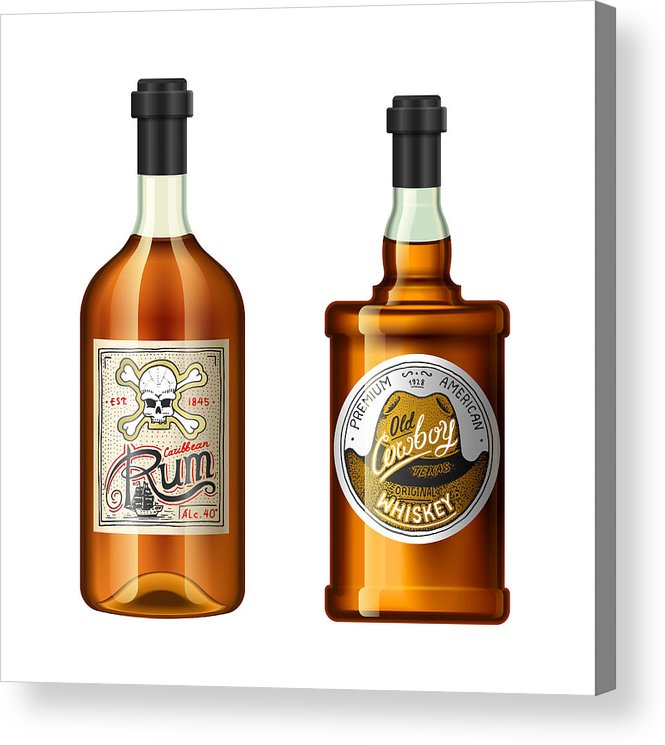 665x745 Alcohol Drinks In A Bottle With Different Vintage Labels