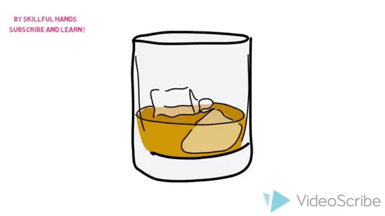 1280x720 How To Draw A Whiskey On The Rocks Kak Narisovat Viski So Ldom