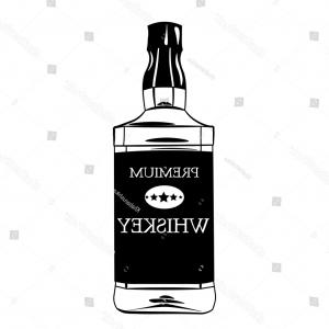 300x300 Photostock Vector Poster Bottle Whiskey Lettering The Best Choice
