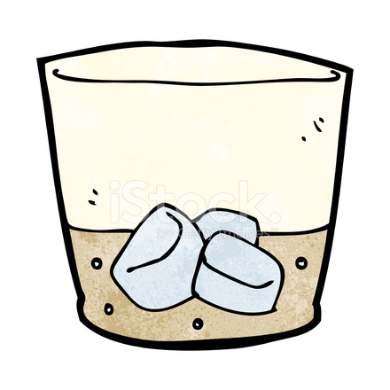 440x440 Cartoon Whiskey In Glass Stock Vector