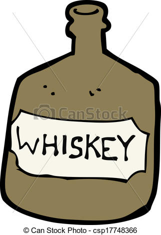 322x470 Cartoon Old Whiskey Bottle Clip Art Vector