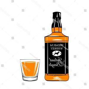 300x300 Photostock Vector Poster Bottle Whiskey Lettering The Best Choice