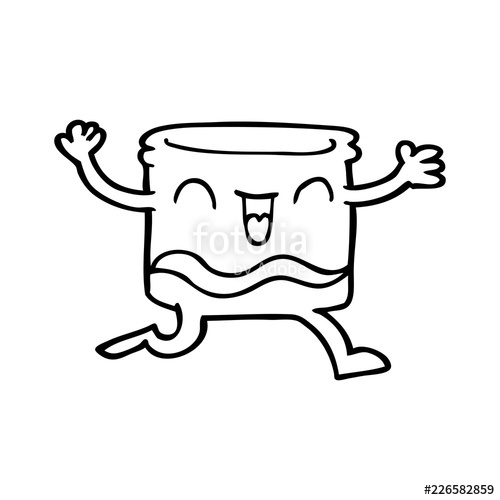 500x500 Happy Line Drawing Cartoon Whisky Glass Stock Image And Royalty