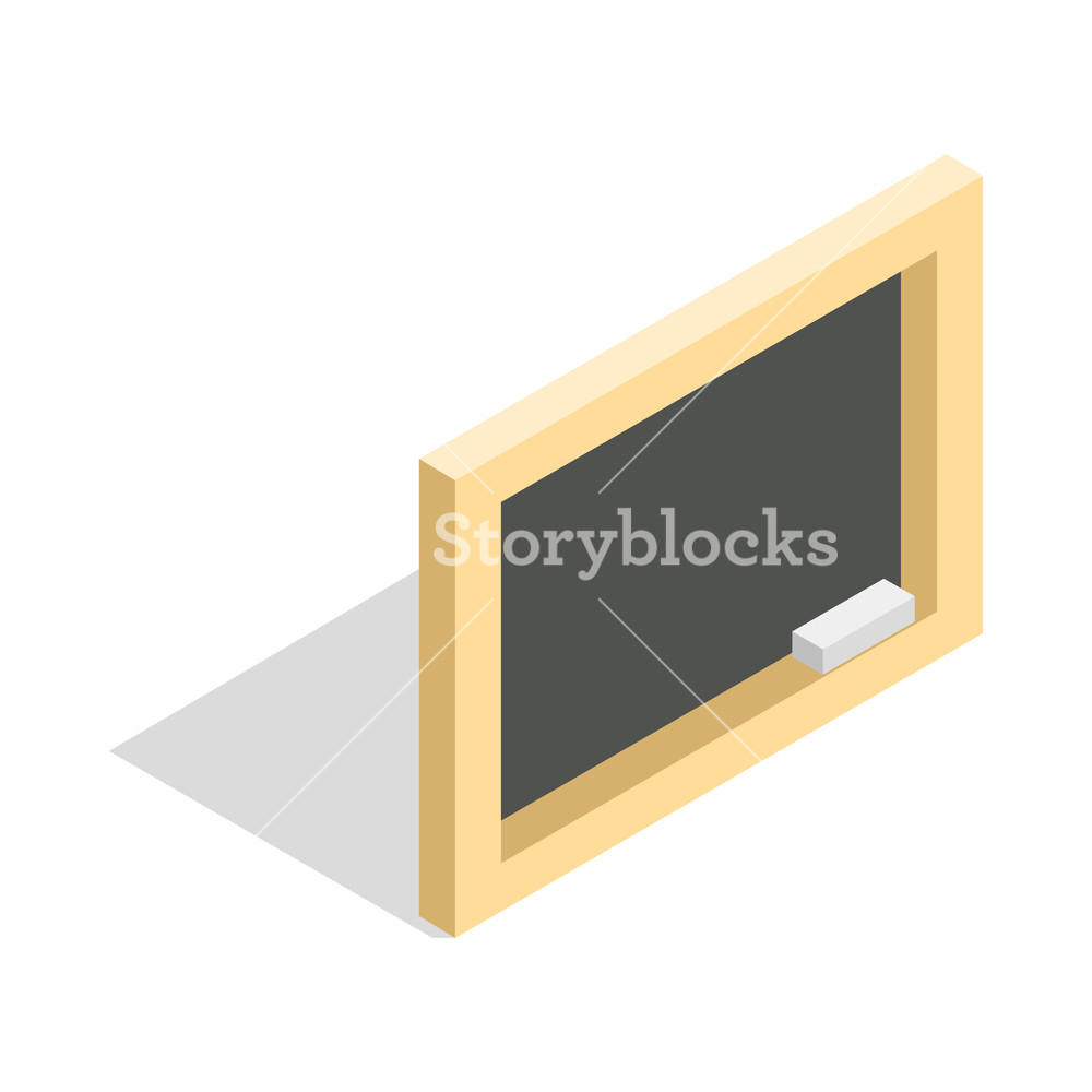 1000x1000 Board With Chalk Icon In Isometric Style Isolated On White