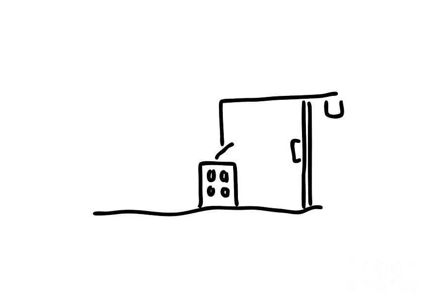 900x636 Building Site With Crane Building A House Drawing