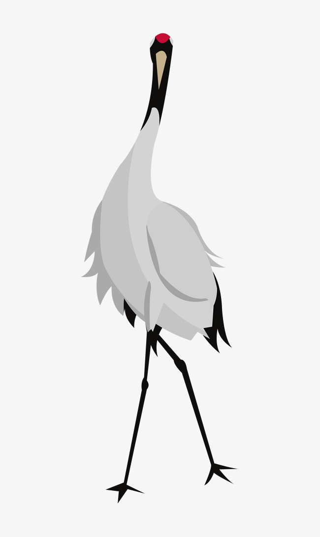 650x1092 Flying White Crane Hand Drawn Illustration Image