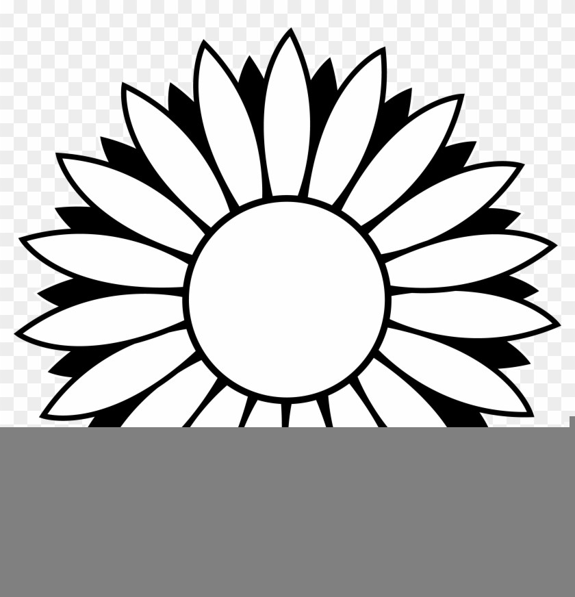 840x872 Flower Pictures Clip Art Black And White