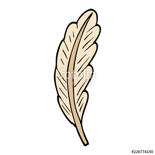 500x500 Cartoon Doodle White Feather Stock Image And Royalty Free Vector