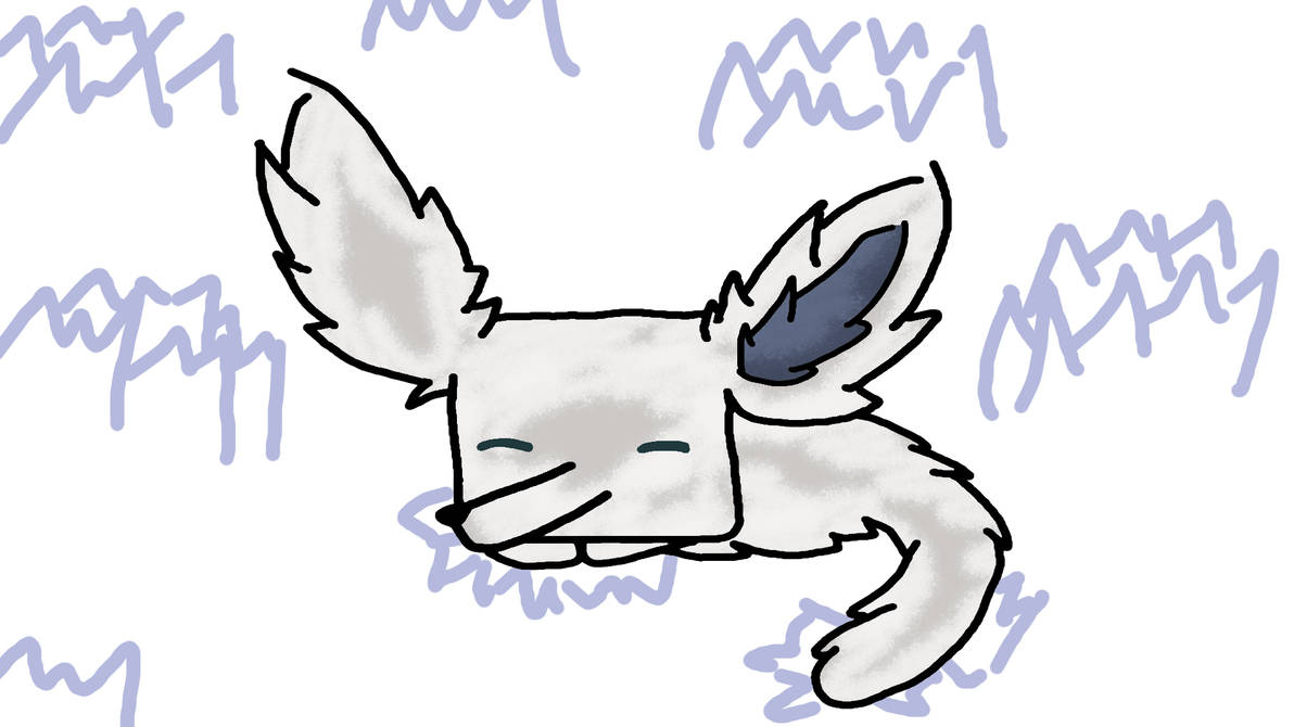 1192x670 Minecraft Little Sleeping White Fox