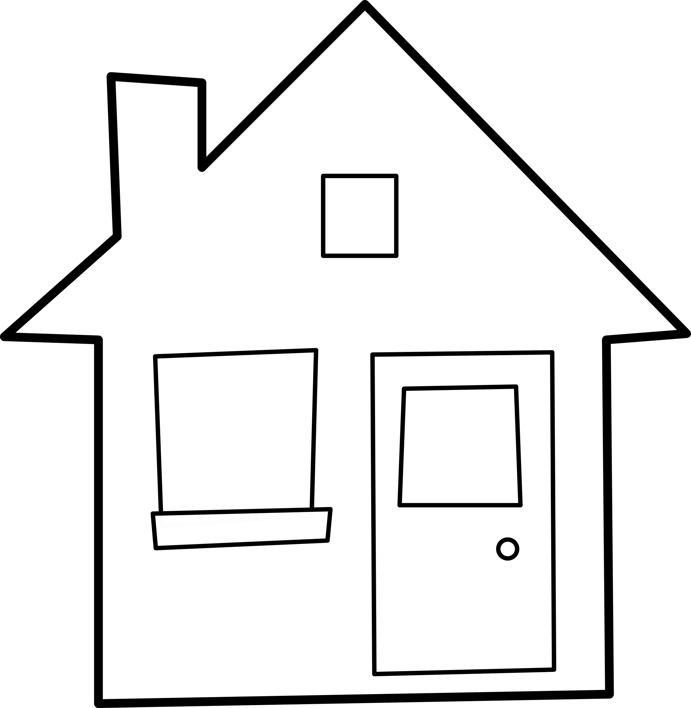 2342x2400 Trend House Black And White House Outline Cliparts Free Download