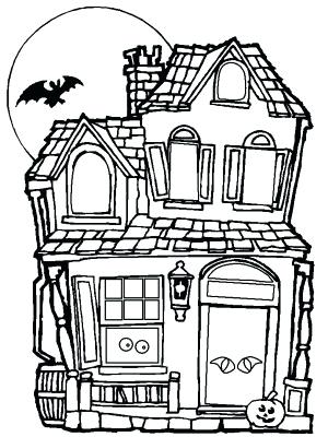 300x400 Haunted Houses Coloring Pages White House Coloring