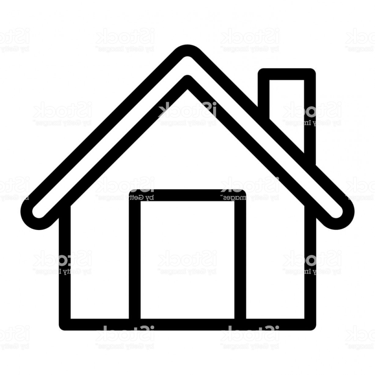 1228x1228 Home Line Icon House Vector Illustration Isolated On White