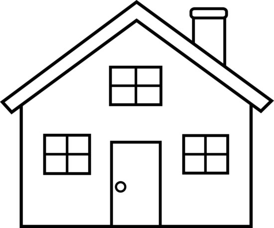 550x458 Clipart House Line Drawing
