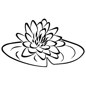 300x300 Lilly Pad Flower Sticker