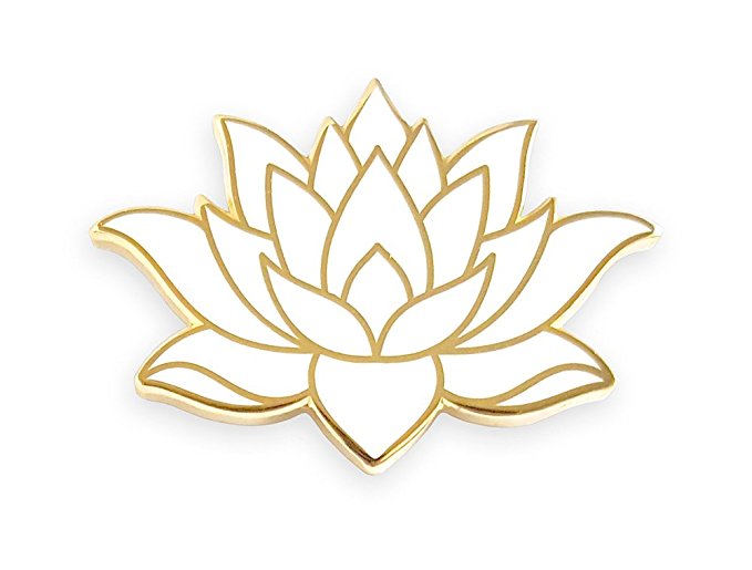 679x515 Hot Selling Custom White Lotus Flower Shape Hard Enamel Lapel Pins