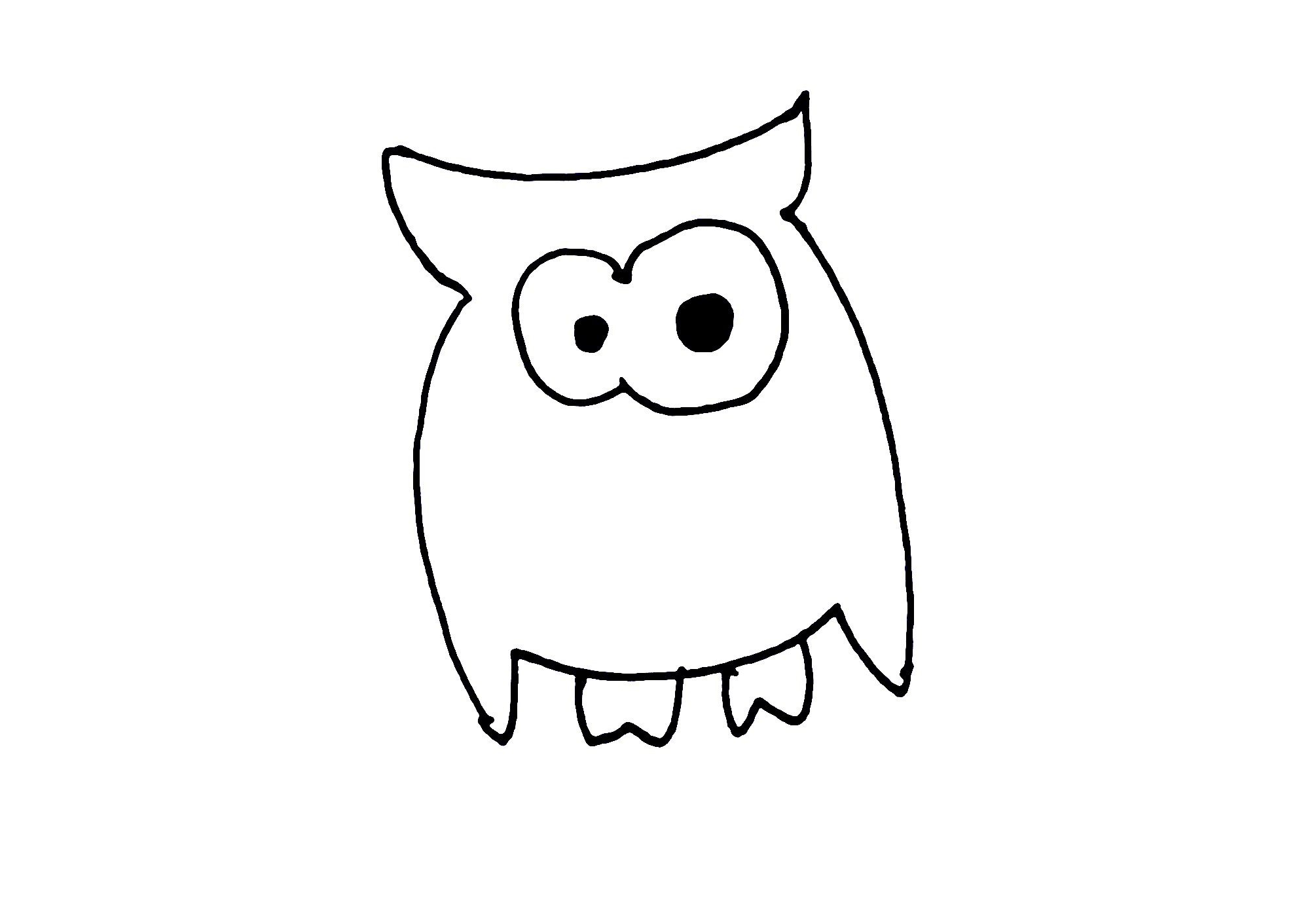 2010x1384 Simple Snowy Owl Drawing Archives