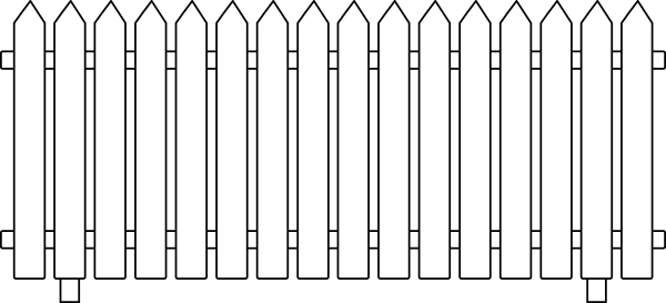 600x273 Collection Of Free Fence Vector White Picket Download On Ui Ex