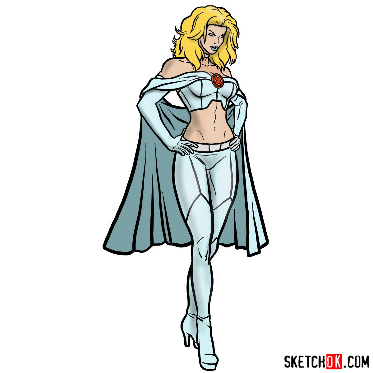 1200x1200 How To Draw Emma Frost The White Queen