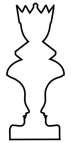 300x600 Chess Piece White Queen Clipart