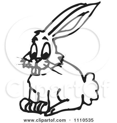 450x470 White Rabbit Clipart