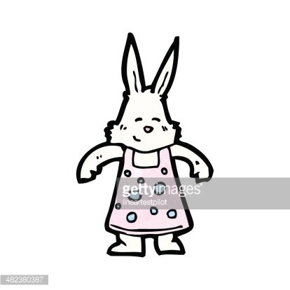 414x414 Cartoon White Rabbit Premium Clipart
