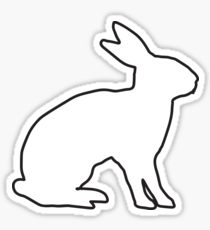 210x230 White Rabbit Drawing Stickers Redbubble