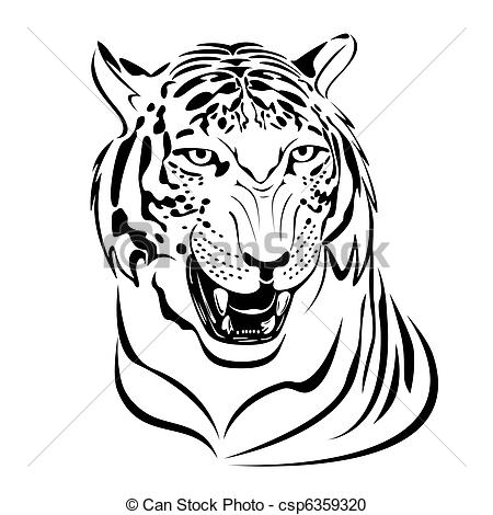 450x470 Tiger Drawing Clipart Collection