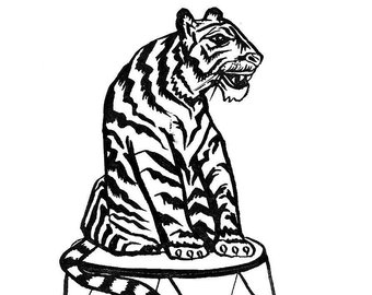340x270 White Tiger Drawings Etsy