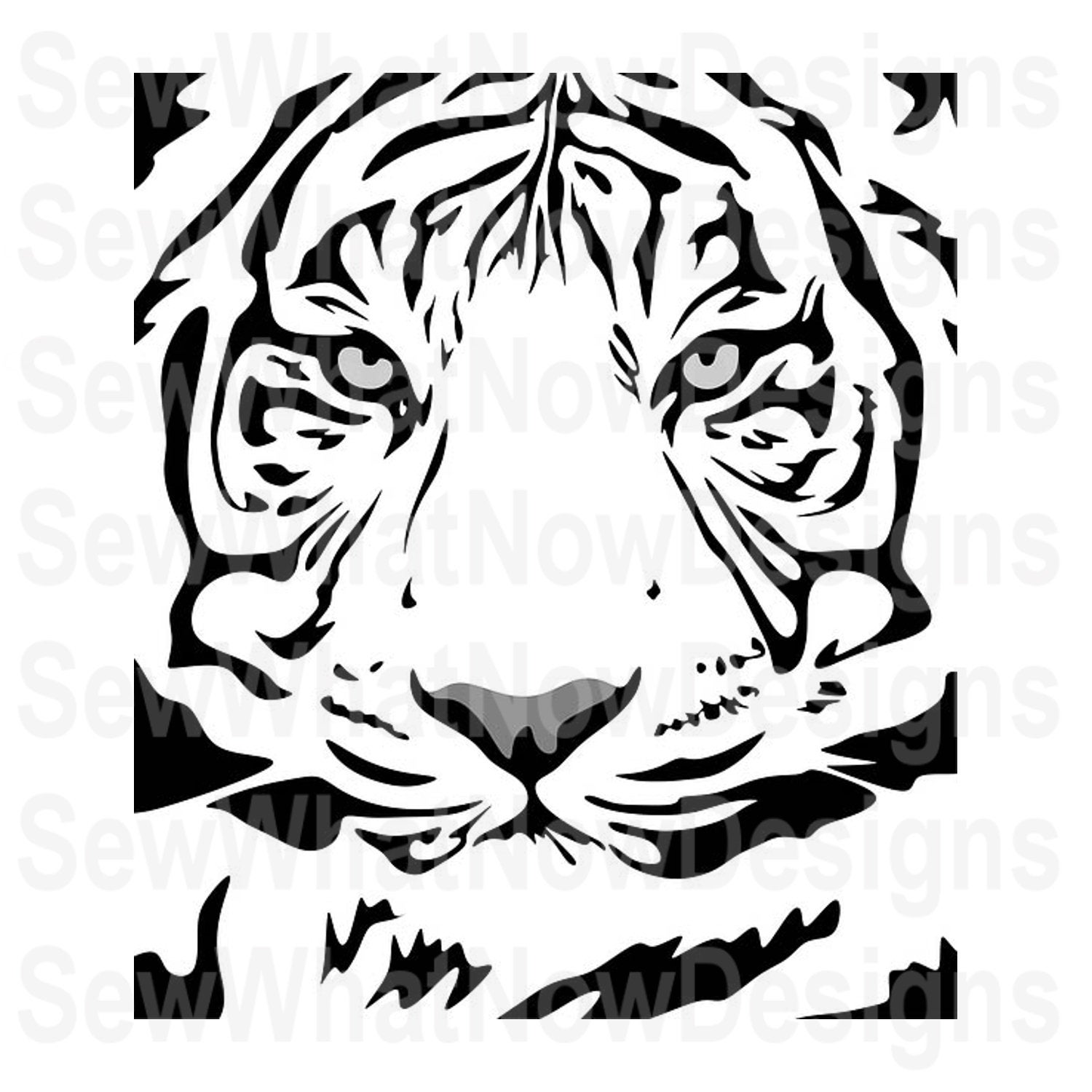 1500x1500 Sale Tiger Face Design Black White Tiger Tiger Etsy