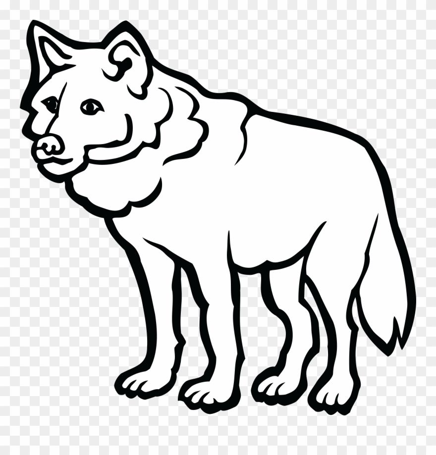 880x919 Free Clipart Of A Wolf