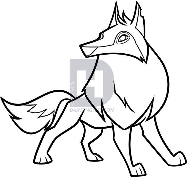 758x720 How To Draw An Animal Jam Arctic Wolf, Step