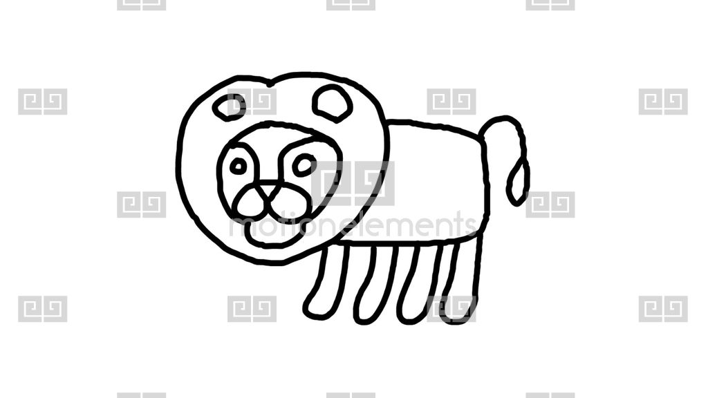 1024x576 Whiteboard Animation African Animals Stock Animation