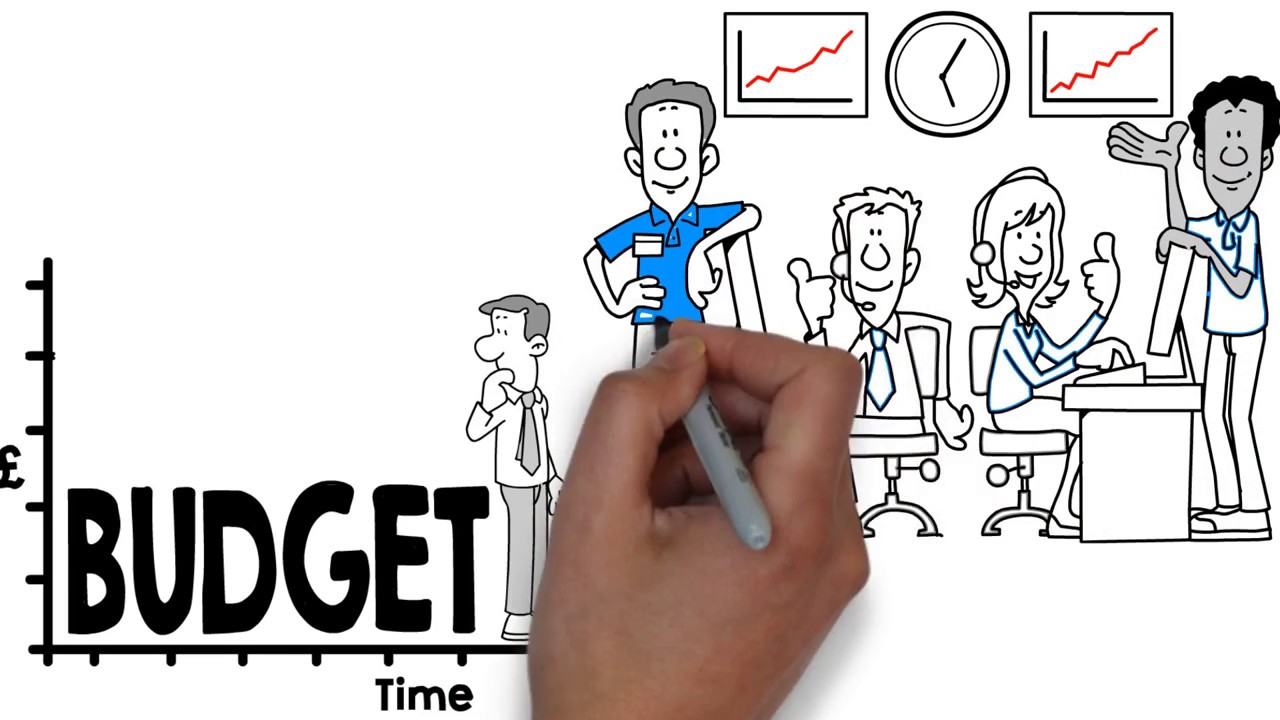 1280x720 Marketing Manager Doodle Animation Video Whiteboard Animation