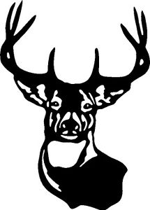 215x300 Large Typical Whitetail Deer Buck Point Antler Car Wall Decal