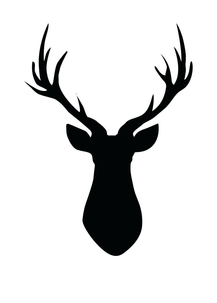 736x1030 Deer Head Template