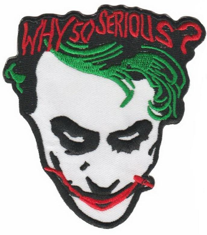 687x780 The Joker Face Why So Serious Batman Embroidered Iron On Patch