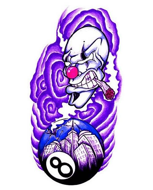 500x620 Best Clown Tattoo Designs