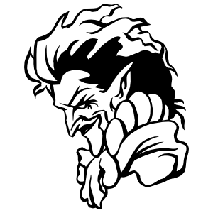 300x300 Evil Clown Sticker