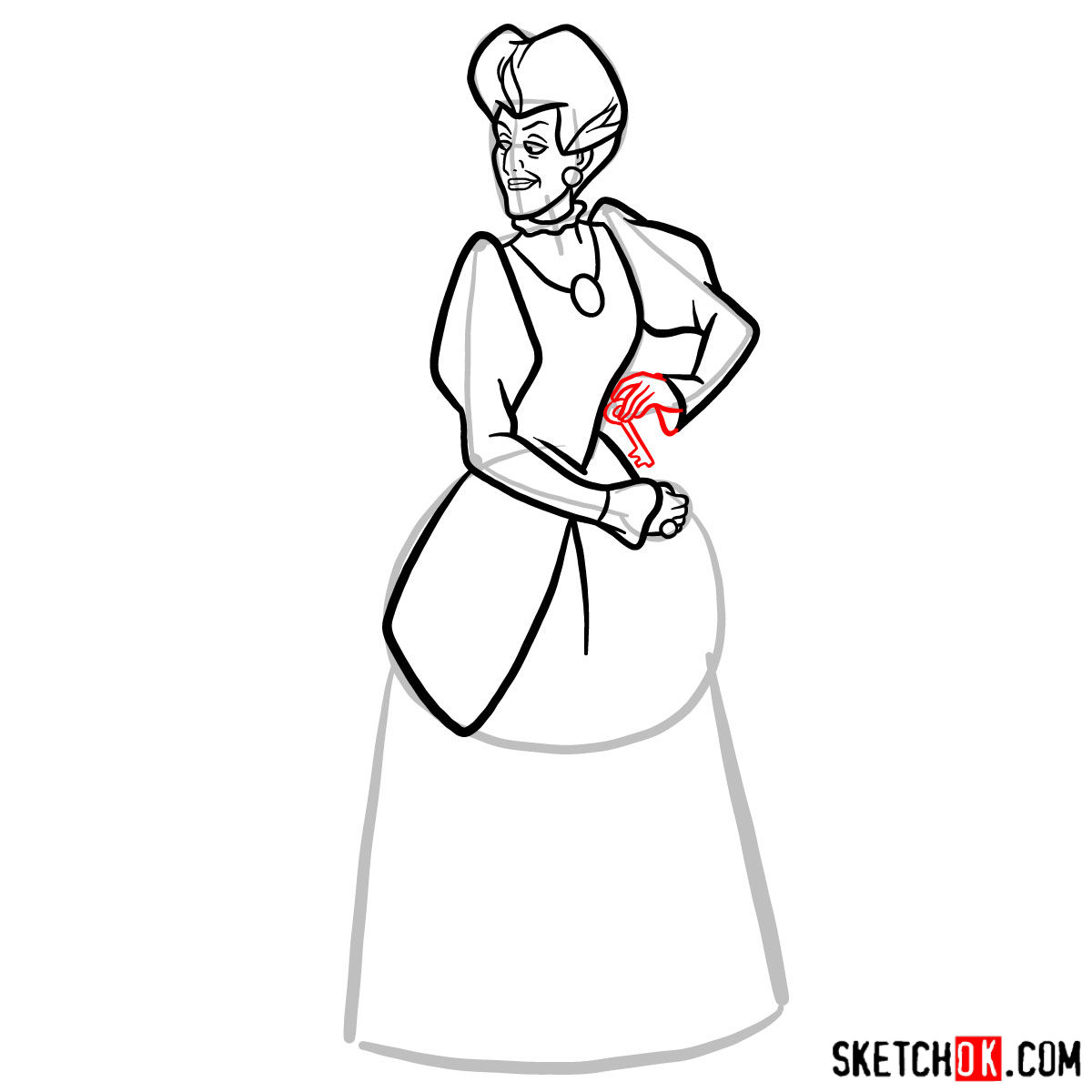 1200x1200 How To Draw Lady Tremaine
