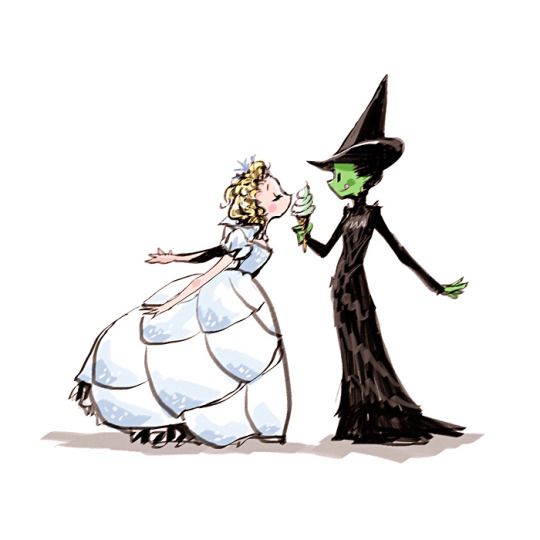 540x540 Theo's Wicked Drawings Elphaba And Glinda Wicked Wicked