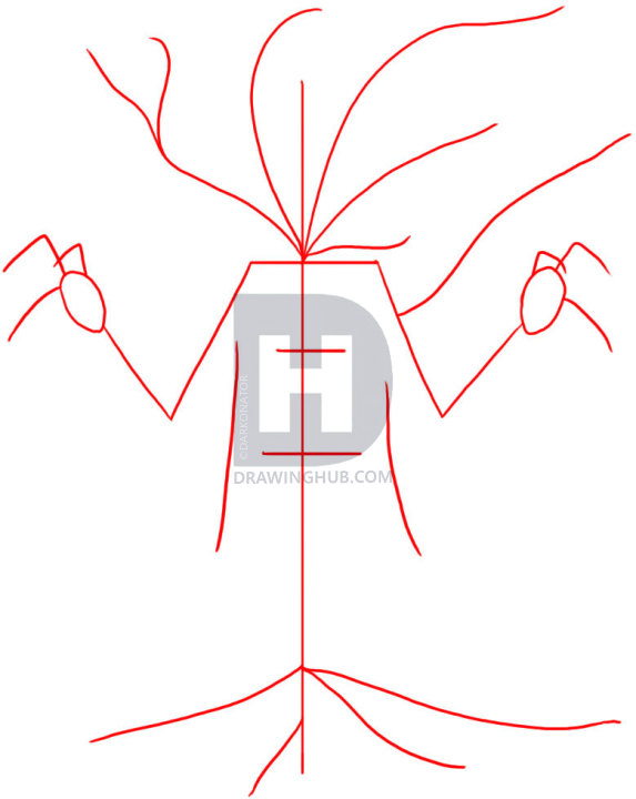 573x720 How To Draw A Spooky Tree, Step