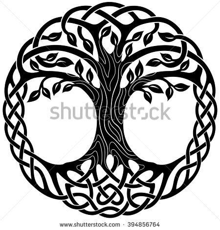 450x470 Vector Ornament, Decorative Celtic Tree Of Life Celtic