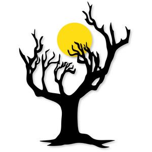 300x300 Wicked Tree Wmoon Silhouette Art Silhouette Design