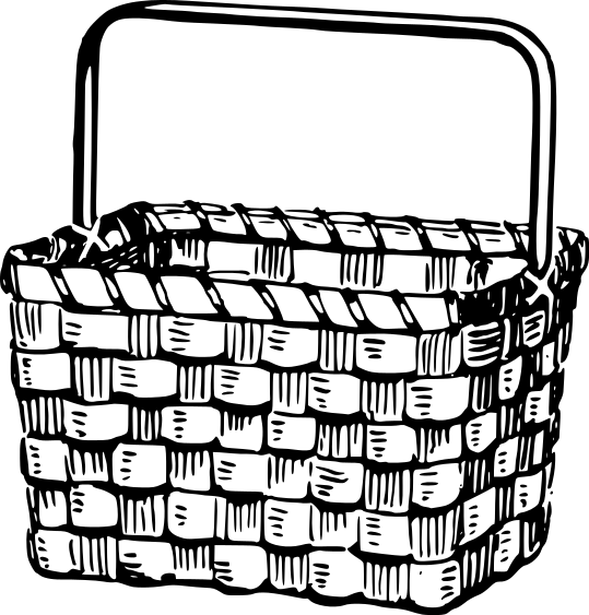 539x563 Collection Of Free Basket Clipart Wicker Basket Amusement