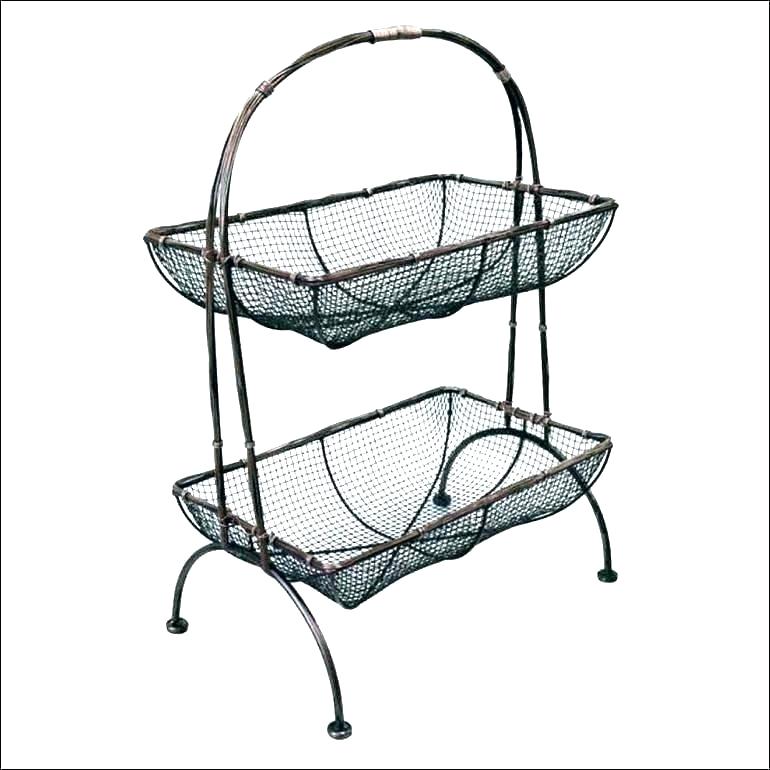 770x770 Vintage Style Tiered Free Stand Vegetable Fruit Wicker Baskets