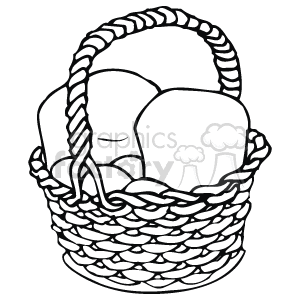300x300 Black And White Basket Clipart Royalty Free Clipart