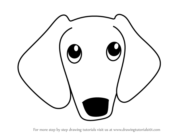 800x567 Learn How To Draw A Wiener Dog Face For Kids