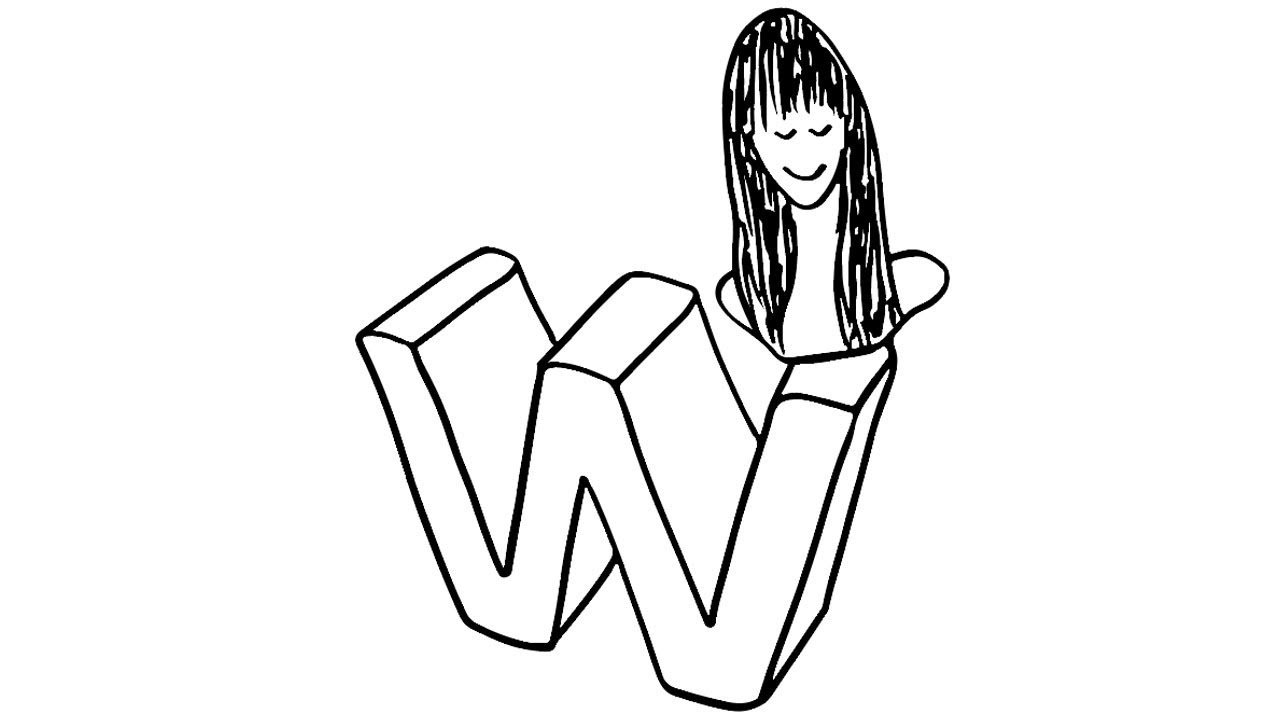 1280x720 How To Draw Alphabet Letter W For Kids How To Draw W For Wig