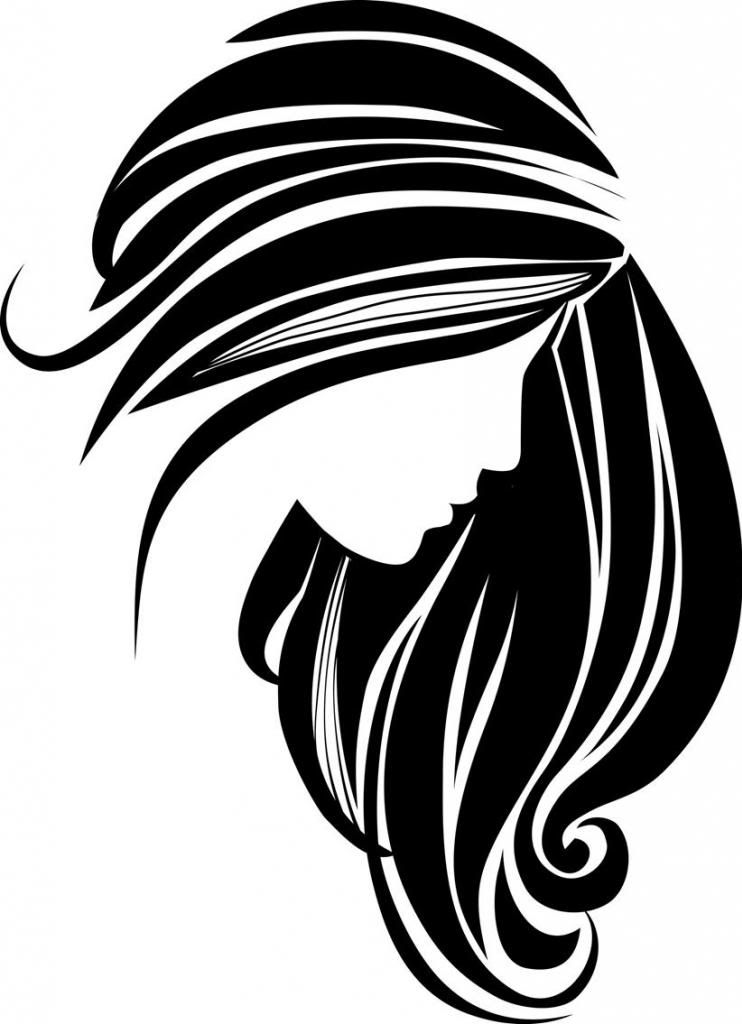 742x1024 Hairstyle Silhouette